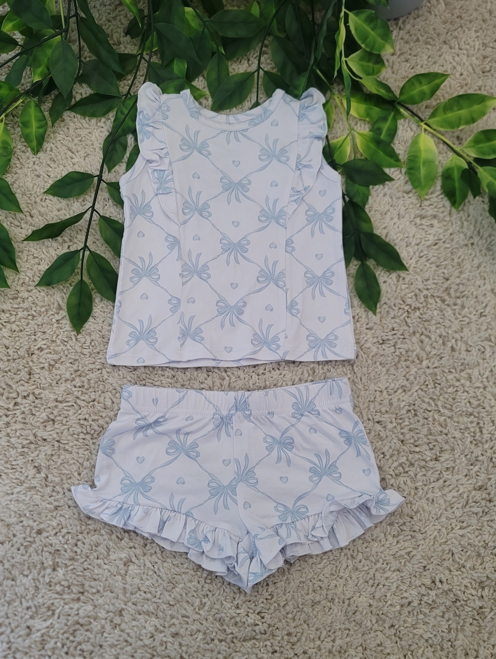 Baby Girl Ruffled Bow Outfit (9-12 Months)